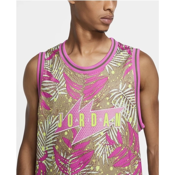 Nike Air Jordan “South Beach”Floral Jersey Men's New With Tags - Picture 3 of 9